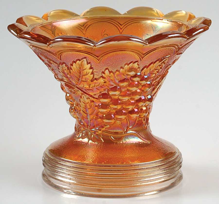 Vintage Carnival (Orange) Punch Bowl Stand by Imperial Glass-Ohio-1