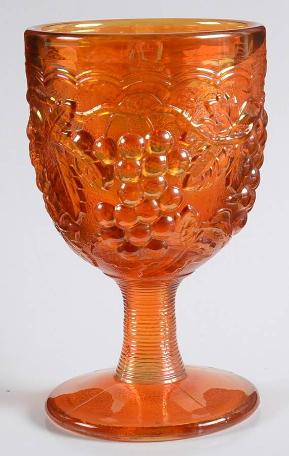 Vintage Carnival (Orange) Water Goblet by Imperial Glass-Ohio-1