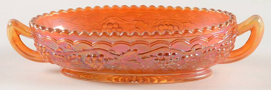Vintage Carnival (Orange) Pickle Dish by Imperial Glass-Ohio-1