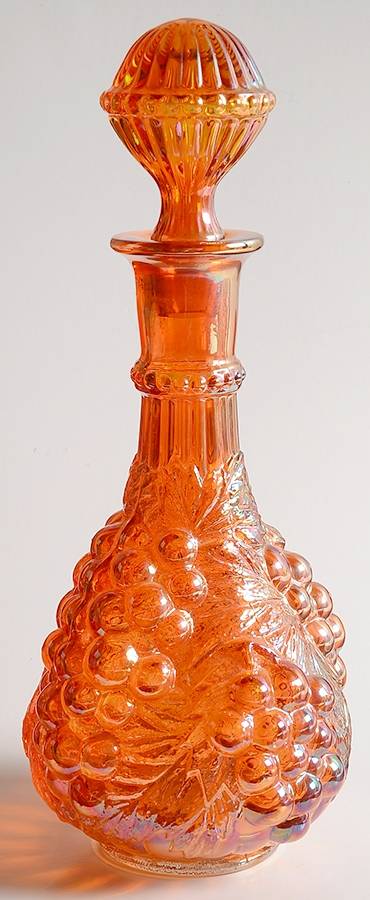 Vintage Carnival (Orange) Decanter & Stopper by Imperial Glass-Ohio-1