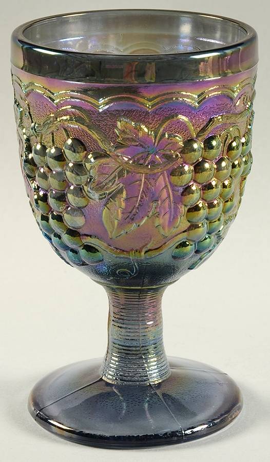 Vintage Carnival (Blue) Water Goblet by Imperial Glass-Ohio-1