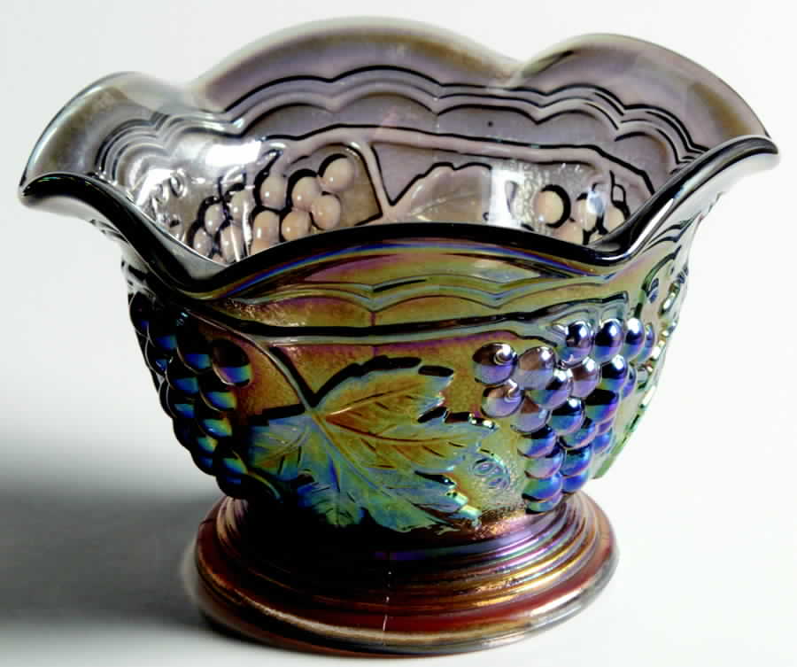 Vintage Carnival (Blue) Sauce Bowl by Imperial Glass-Ohio-1