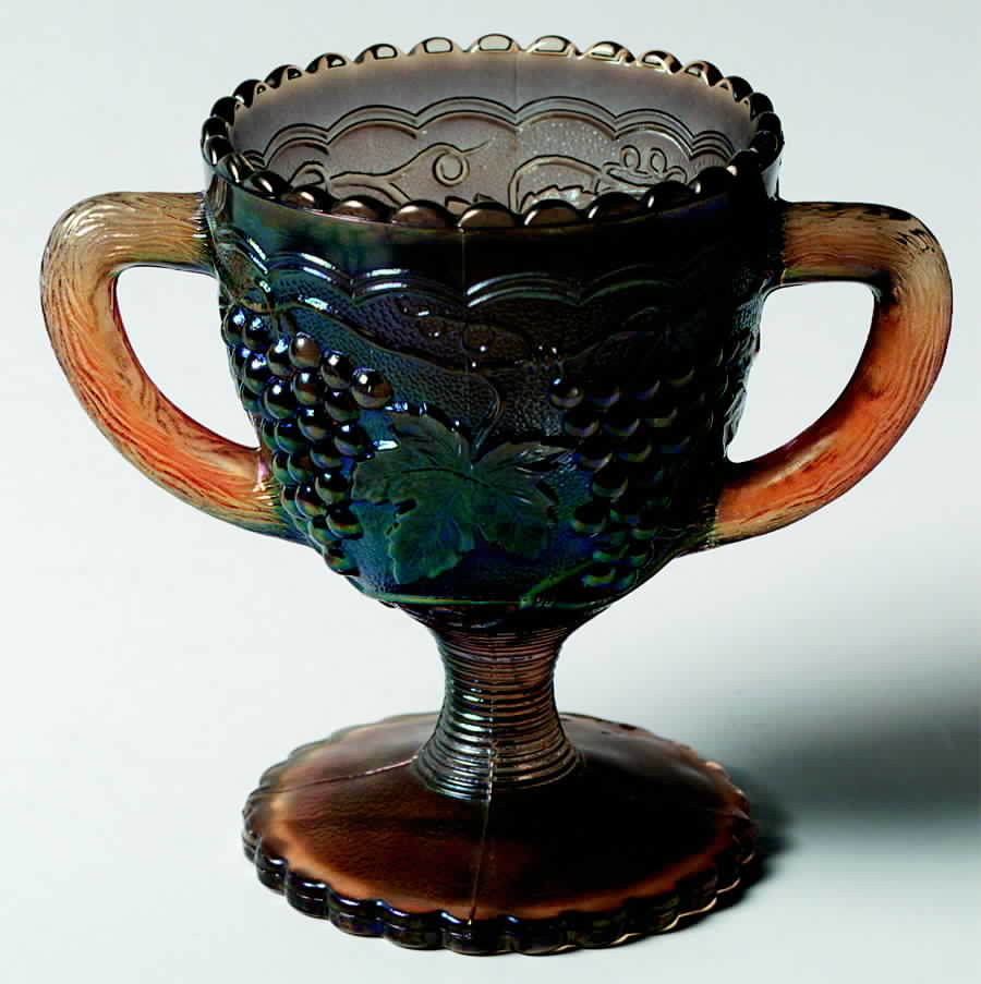Vintage Carnival (Blue) Open Sugar by Imperial Glass-Ohio-1