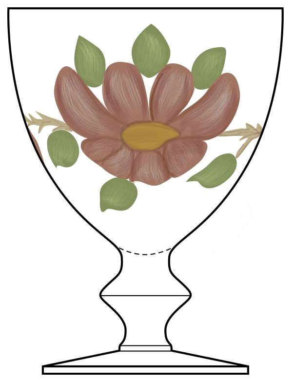Western Rose Water Goblet by Imperial Glass-Ohio-1