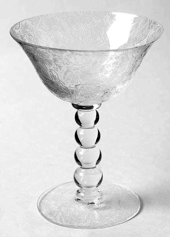 Wild Rose Champagne/Tall Sherbet by Imperial Glass-Ohio-1