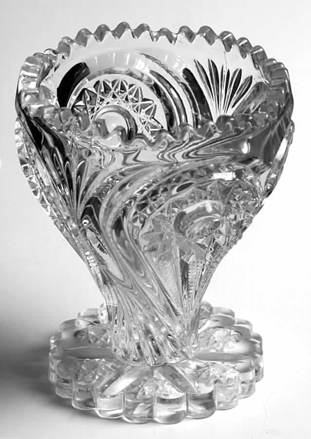 Zipper Heart 5" Footed Vase by Imperial Glass-Ohio-1