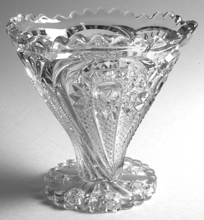 Zipper Heart 8" Flower Vase by Imperial Glass-Ohio-1