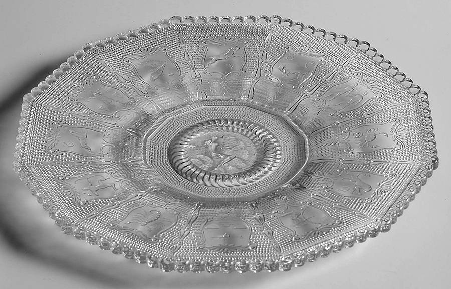 Zodiac Clear Luncheon Plate by Imperial Glass-Ohio-1