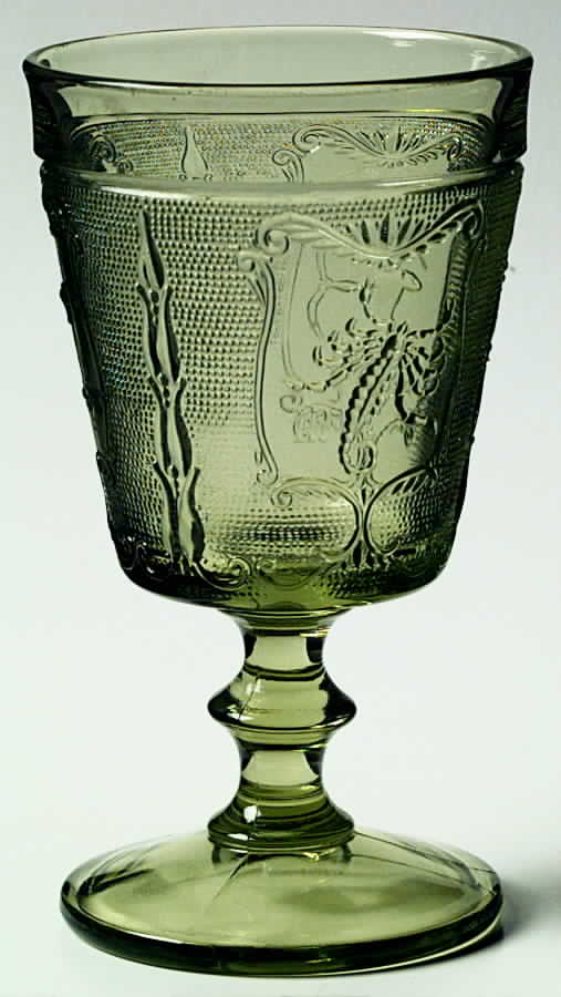 Zodiac Green (Verde) Water Goblet by Imperial Glass-Ohio-1