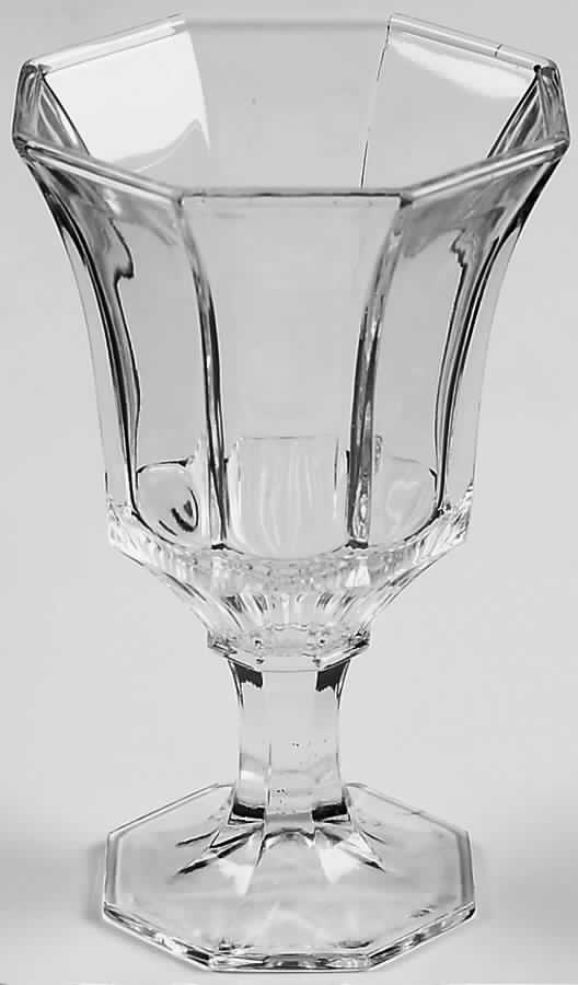 Octagonal Clear Water Goblet by Independence-1
