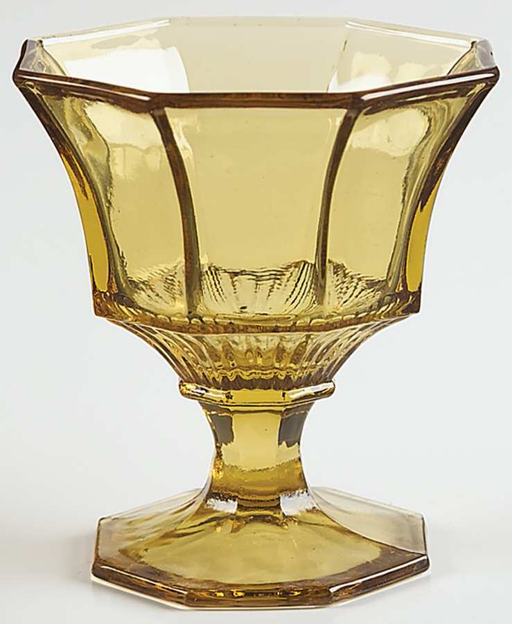 Octagonal Amber Champagne/Tall Sherbet by Independence-1