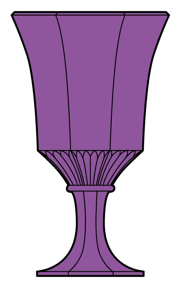 Octagonal Amethyst Water Goblet by Independence-1