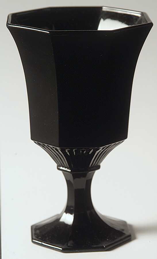 Octagonal Black Water Goblet by Independence-1