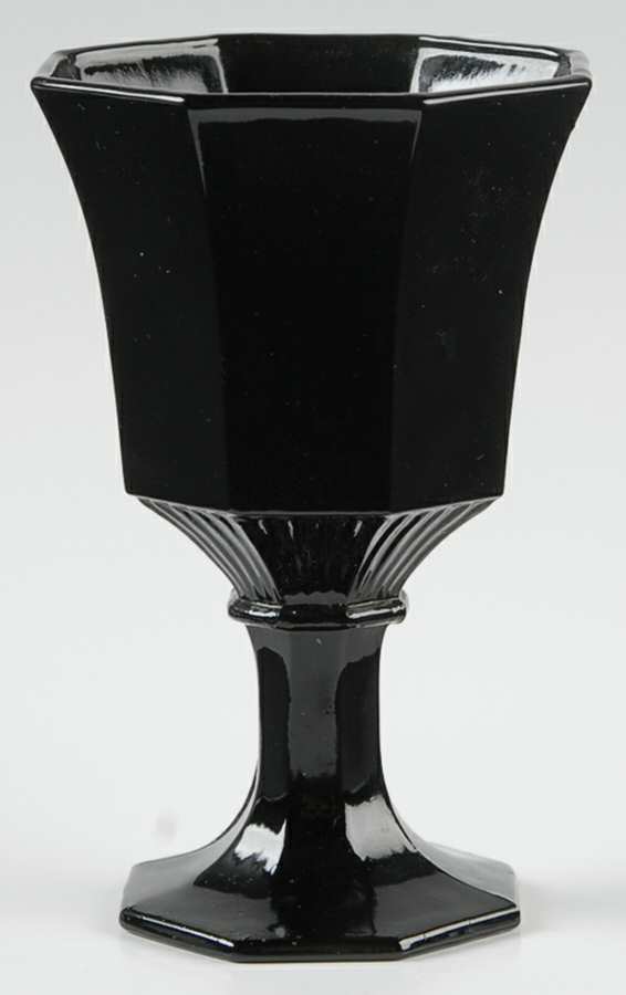 Octagonal Black Juice/Wine Glass by Independence-1
