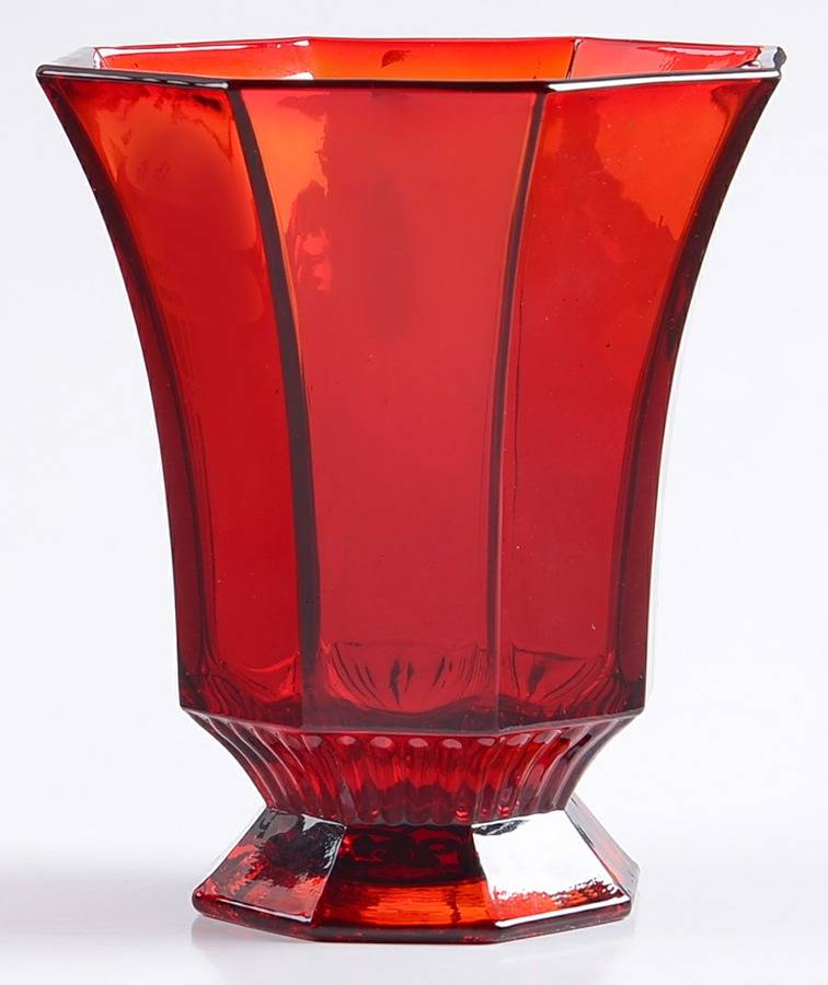 Octagonal Ruby Footed Tumbler by Independence-1