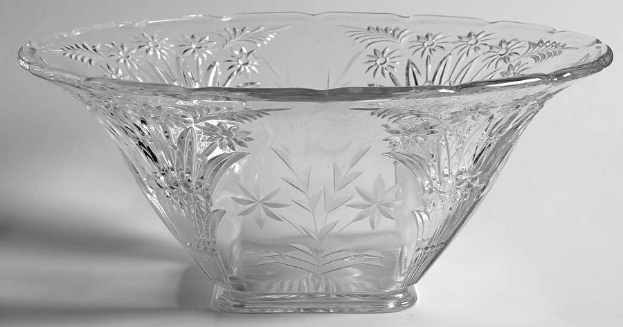 371 Clear 10" Footed Bowl by Indiana Glass-1