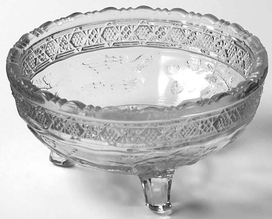 Bird and Strawberries Small Fruit Dessert Bowl by Indiana Glass-1
