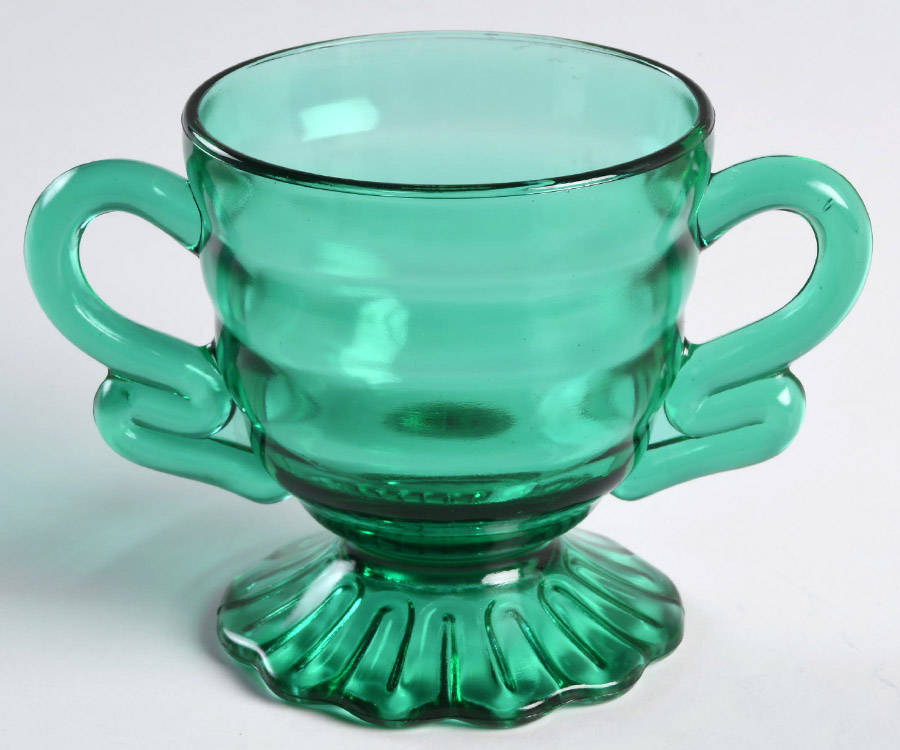 Christmas Candy Teal Open Sugar by Indiana Glass-1