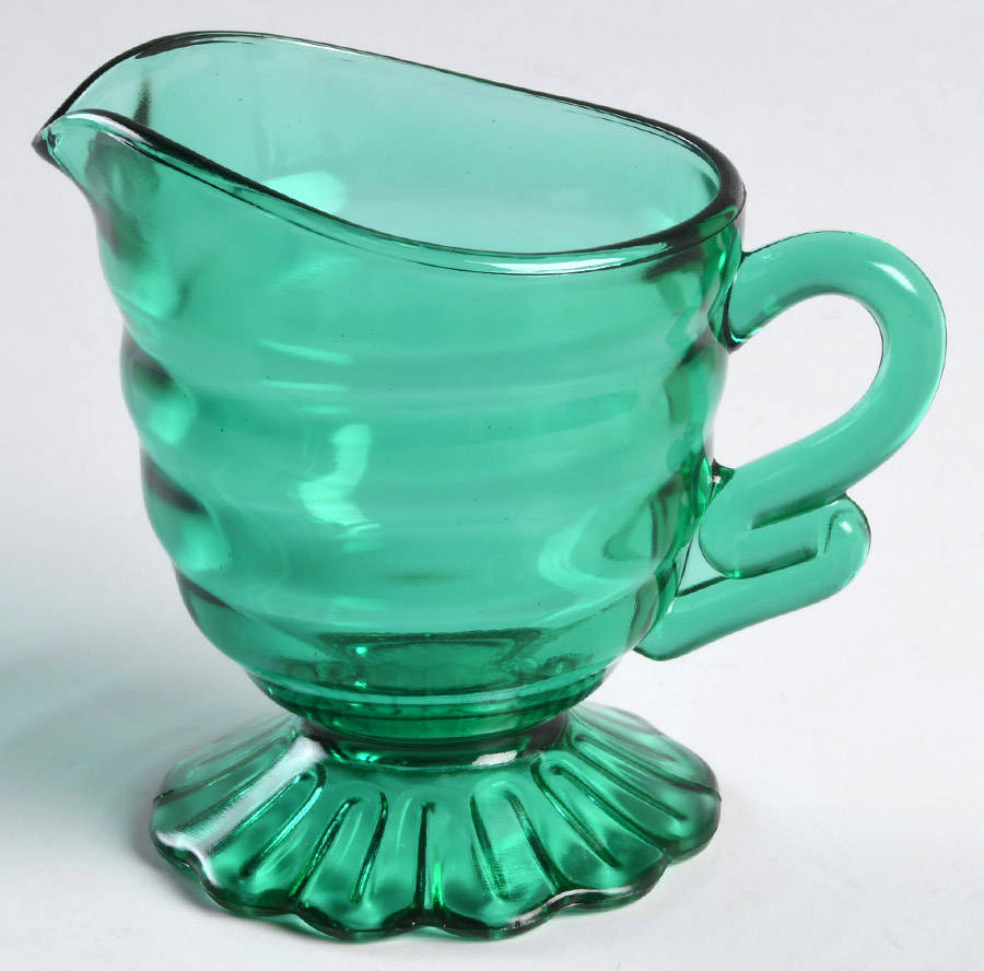 Christmas Candy Teal Creamer by Indiana Glass-1