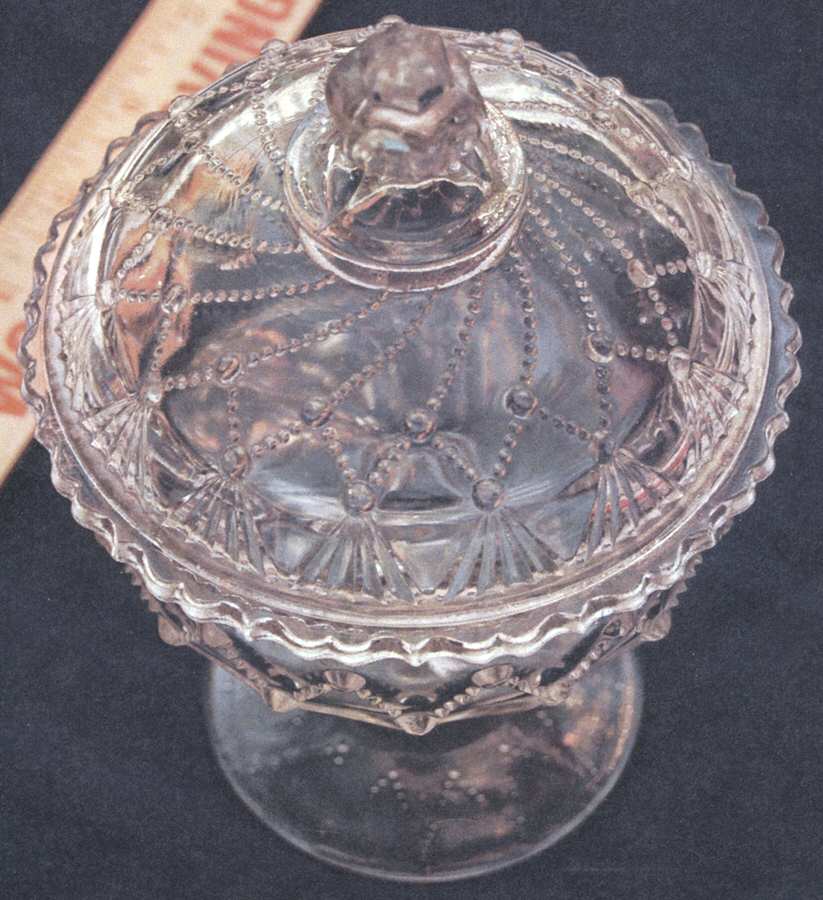 Cord Drapery Jam/Jelly & Lid by Indiana Glass-1