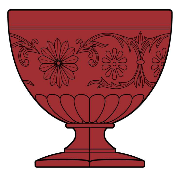 Daisy Red Champagne/Tall Sherbet by Indiana Glass-1