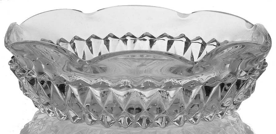 Diamond Point Clear Mayonnaise Underplate Only by Indiana Glass-1