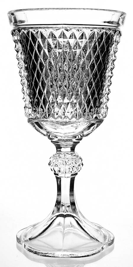 Diamond Point Clear Footed Urn No Lid by Indiana Glass-1