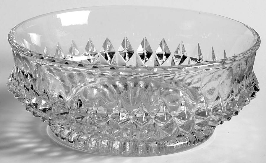 Diamond Point Clear Small Dessert Bowl by Indiana Glass-1
