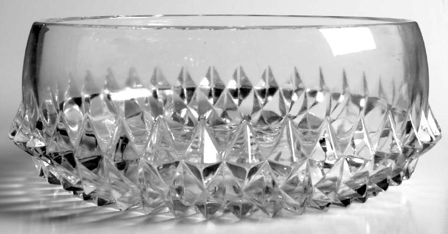 Diamond Point Clear 7" Round Bowl by Indiana Glass-1