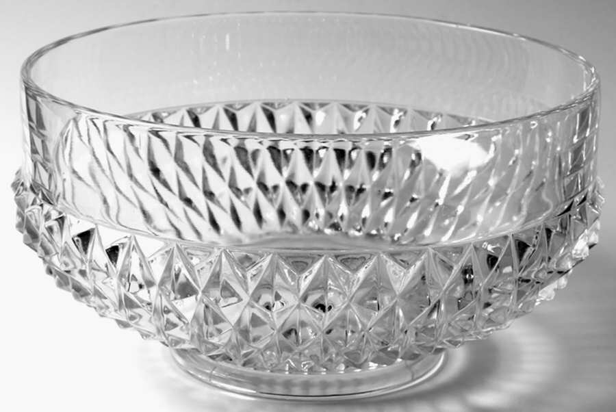 Diamond Point Clear 9" Round Bowl by Indiana Glass-1