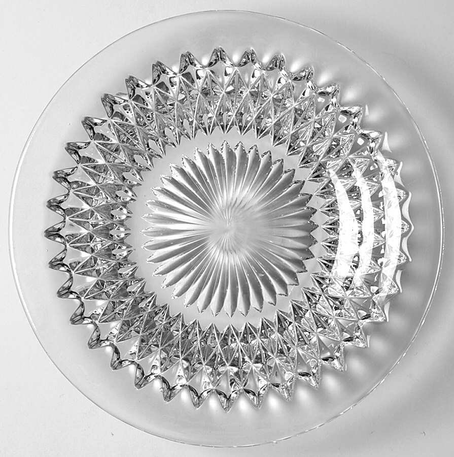 Diamond Point Clear 7" Salad Plate by Indiana Glass-1