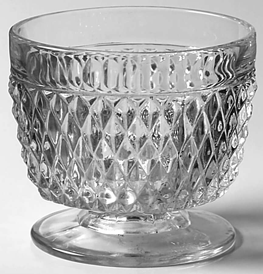 Diamond Point Clear Sugar-Open by Indiana Glass-1