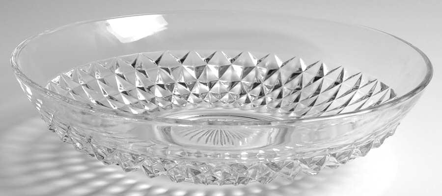 Diamond Point Clear 13" Salad Bowl by Indiana Glass-1