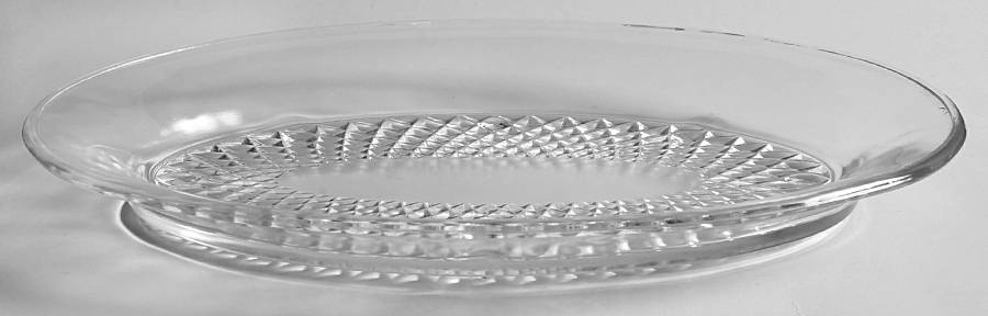 Diamond Point Clear Oval Covered Butter No Lid by Indiana Glass-1