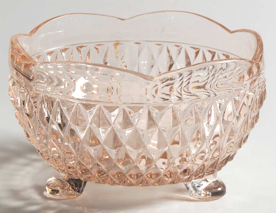 Diamond Point Pink Bon Bon by Indiana Glass-1