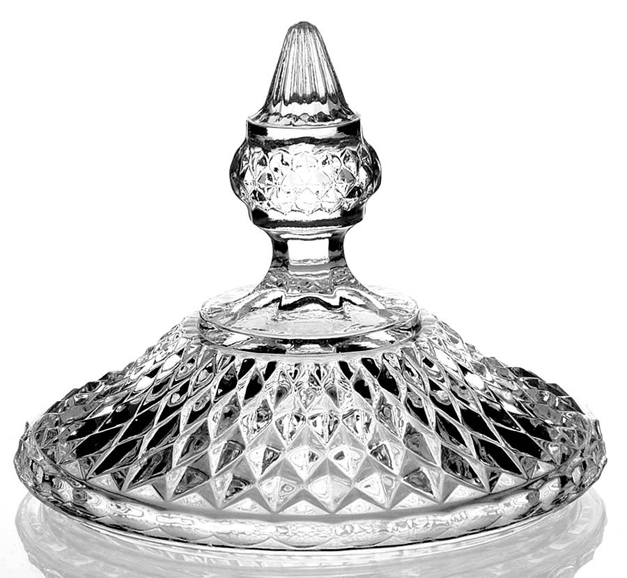 Diamond Point Ruby Lid for Ice Bucket by Indiana Glass-1