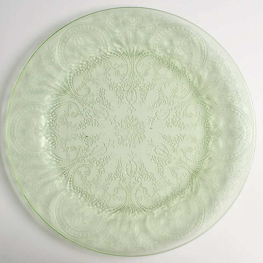 Horseshoe Green Luncheon Plate by Indiana Glass-1