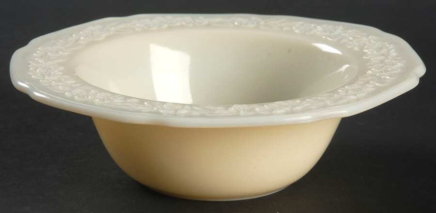 Indiana Custard Ivory Small Fruit Dessert Bowl by Indiana Glass-1