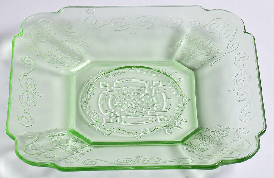 Lorain Green Bread & Butter Plate by Indiana Glass-1