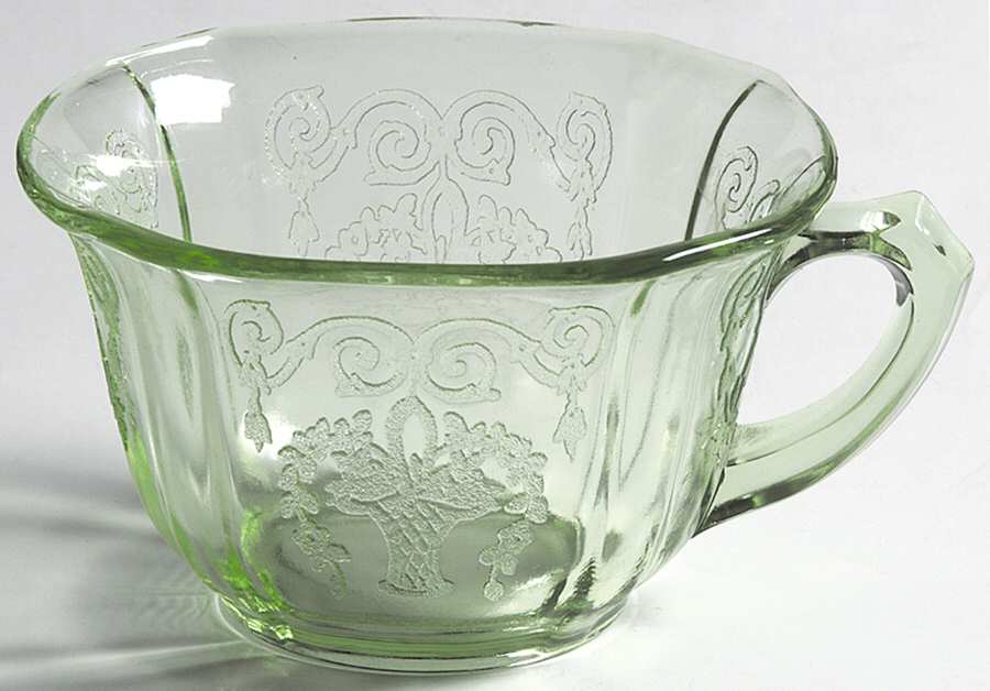 Lorain Green Cup Only by Indiana Glass-1