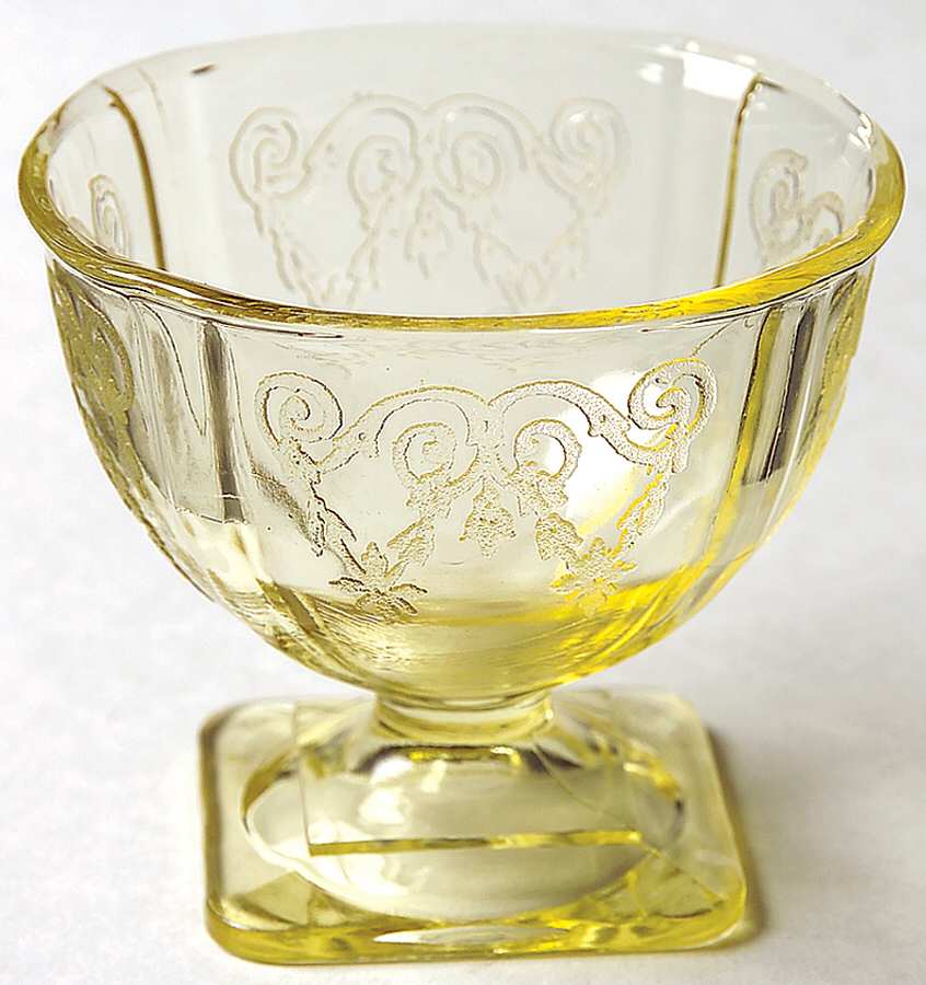 Lorain Yellow Champagne/Tall Sherbet by Indiana Glass-1