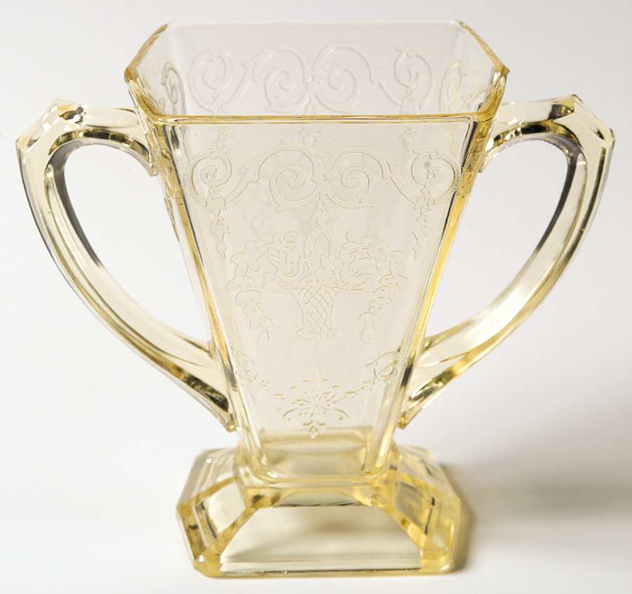 Lorain Yellow Open Sugar by Indiana Glass-1