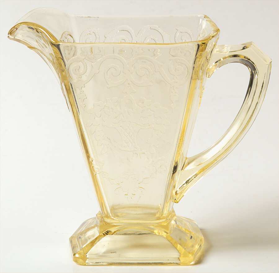 Lorain Yellow Creamer by Indiana Glass-1