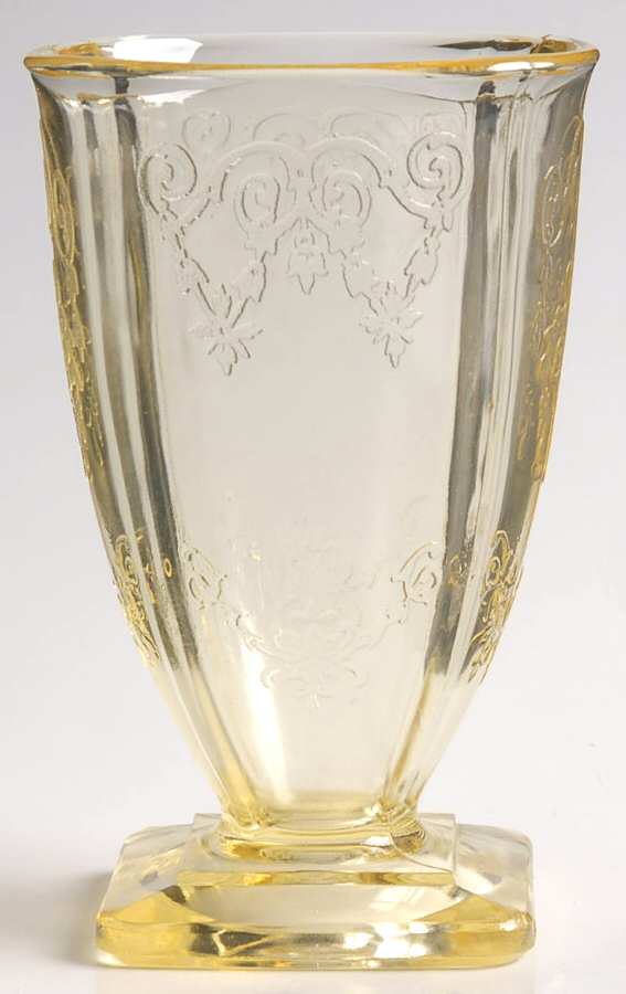 Lorain Yellow Footed Tumbler by Indiana Glass-1