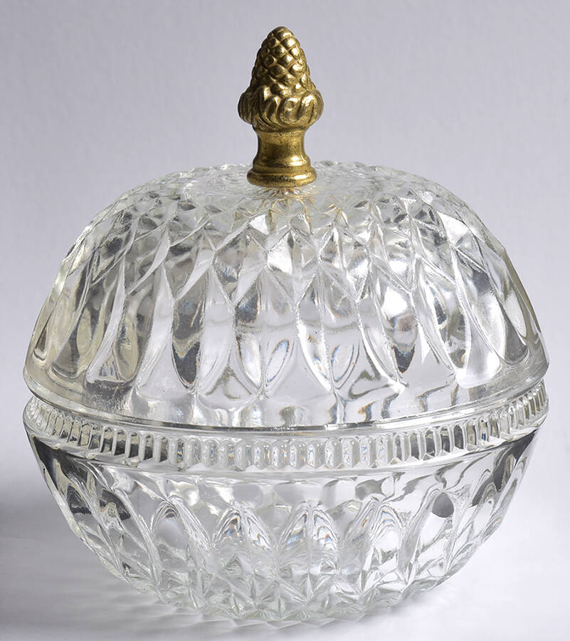 Mt. Vernon Clear Candy Box & Lid by Indiana Glass-1