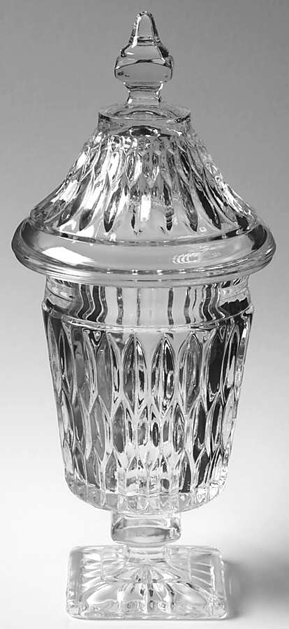 Mt. Vernon Clear Candy Dish & Lid by Indiana Glass-1