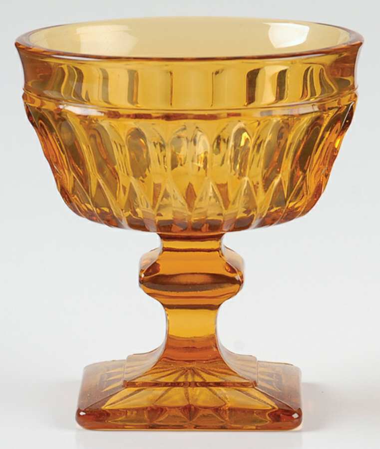 Mt. Vernon Amber Champagne/Tall Sherbet by Indiana Glass-1