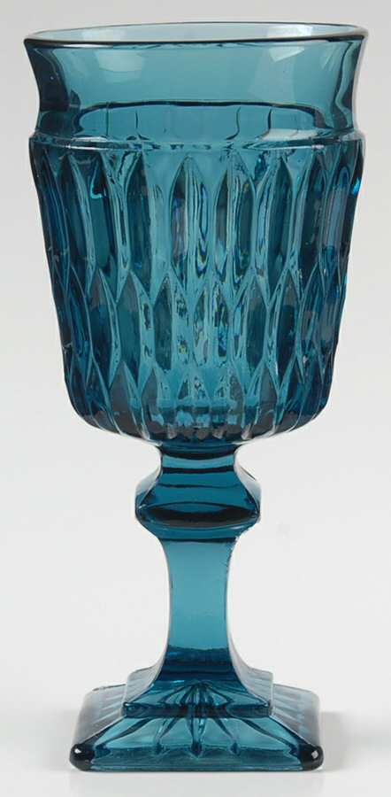 Mt. Vernon Blue Wine Glass by Indiana Glass-1
