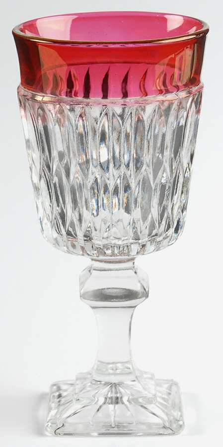 Mt. Vernon Ruby Flash Wine Glass by Indiana Glass-1