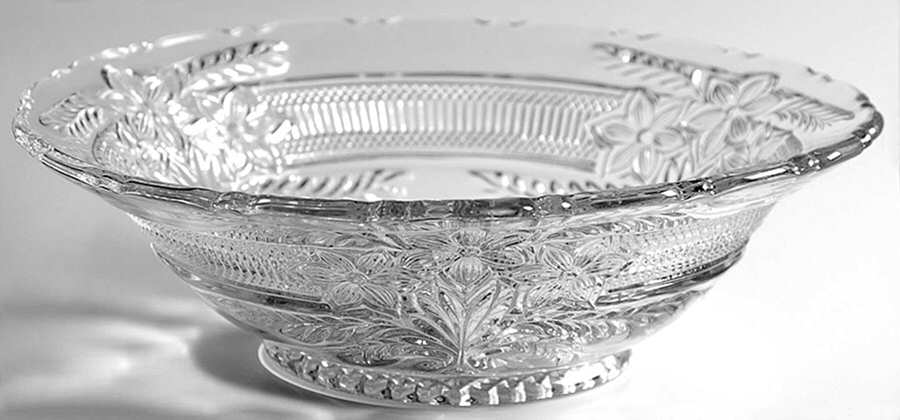 Narcissus Spray 9" Large Fruit Bowl by Indiana Glass-1